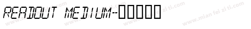 Readout Medium字体转换